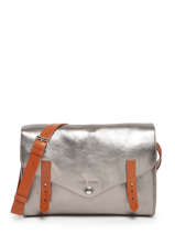 Cross Body Tas L'indispensable Leder Paul marius Grijs vintage INDISPEN