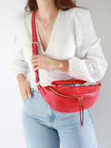 Cross Body Tas S Origami Leder Lancel Rood origami A12527-vue-porte
