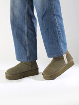 Enkellaarsjes Platform Spike Colors of california Groen accessoires CYWPLA10-vue-porte
