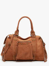 Schoudertas A4 Formaat Velvet Leder Milano Bruin velvet VE24095