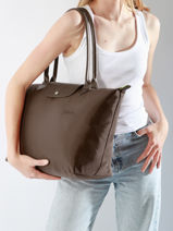 Longchamp Le pliage green Schoudertas Bruin-vue-porte