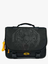 Boekentas 2 Compartimenten Lily Boys Stones and bones Zwart boys B