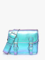 Cross Body Tas La Sacoche Scarabee Leder Paul marius Blauw scarabee SACOSSCA