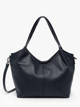 Schoudertas Caviar Leder Milano Blauw caviar CA25061