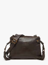 Cross Body Tas Cow Leder Basilic pepper Bruin cow BCOW82