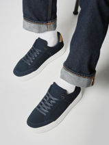Sneakers Uit Leder Tommy hilfiger Blauw men 5517DW5-vue-porte
