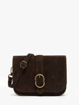 Cross Body Tas Velvet Leder Milano Bruin velvet VE25063