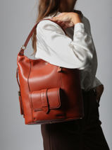 Schoudertas Premier Flirt Leder Lancel Rood premier flirt A13789-vue-porte