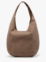 Schoudertas Velours Le voyage en panier Bruin velours AHP243