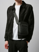 Cross Body Tas Monogram Tommy hilfiger Zwart monogram AM13493-vue-porte