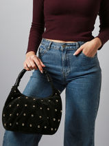 Schoudertas Velvet Studs Milano Zwart velvet studs VS25094-vue-porte