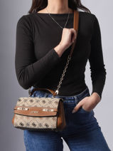 Cross Body Tas Melinda Logo Guess Bruin melinda logo JP990220-vue-porte