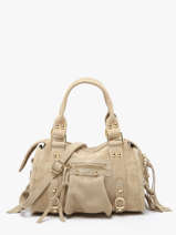 Cross Body Tas Velvet Leder Milano Beige velvet VE24093O