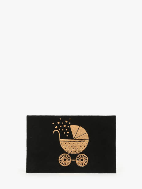 Postkaart Leder Etrier Zwart accessoires EBM001