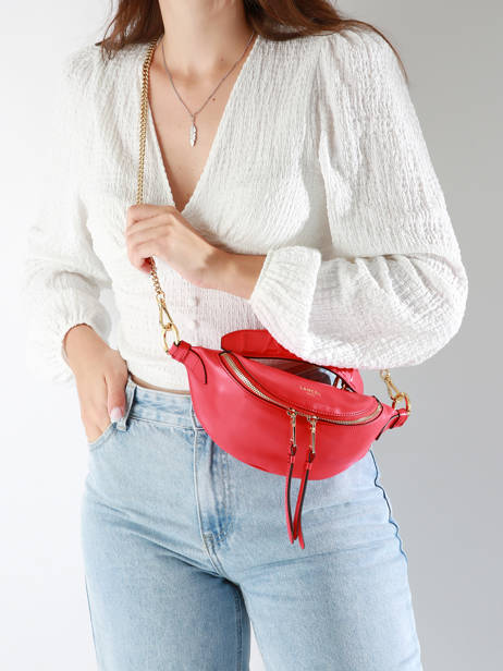 Cross Body Tas Xs Origami Leder Lancel Rood origami A12526 ander zicht 1