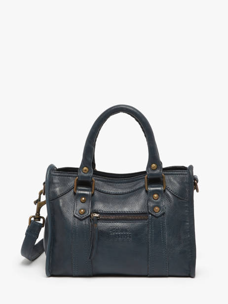 Cross Body Tas Cow Leder Basilic pepper Blauw cow BCOW72