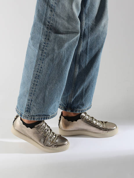 Sneakers Julie Uit Leder Maison toufet Goud women O22231AT ander zicht 1