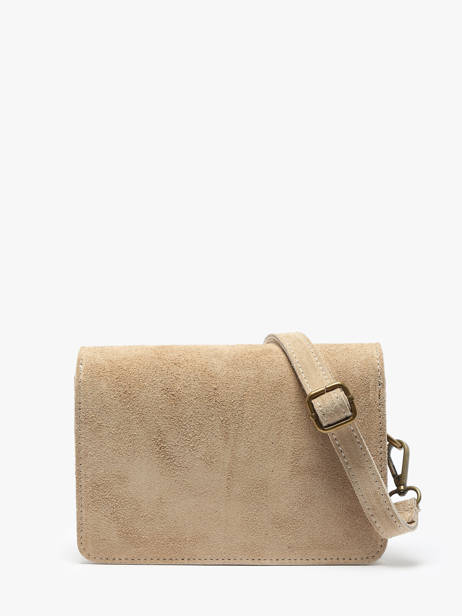 Cross Body Tas Velvet Leder Milano Beige velvet VE24115 ander zicht 4