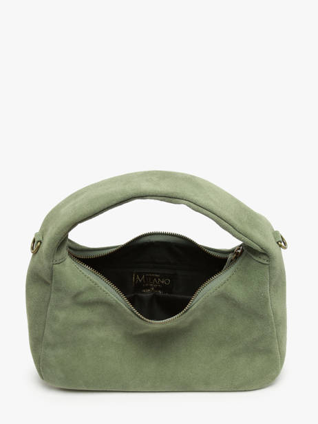 Handtassen Velvet Leder Milano Groen velvet VE24114 ander zicht 3