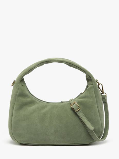 Handtassen Velvet Leder Milano Groen velvet VE24114 ander zicht 4