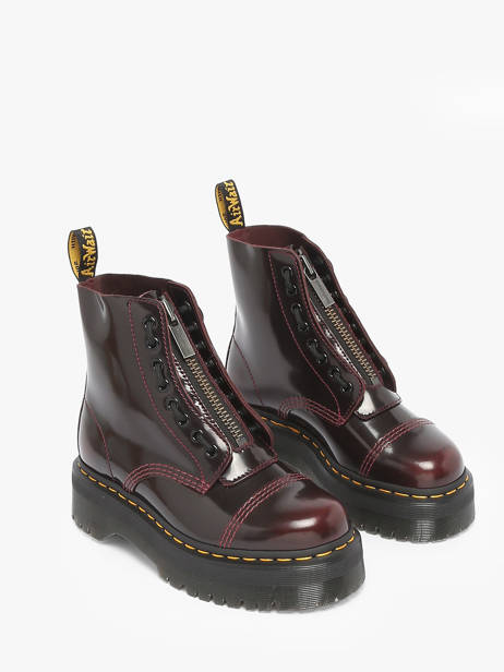 Enkellaarsjes Sinclair Uit Leder Dr martens Rood accessoires 25233600 ander zicht 1