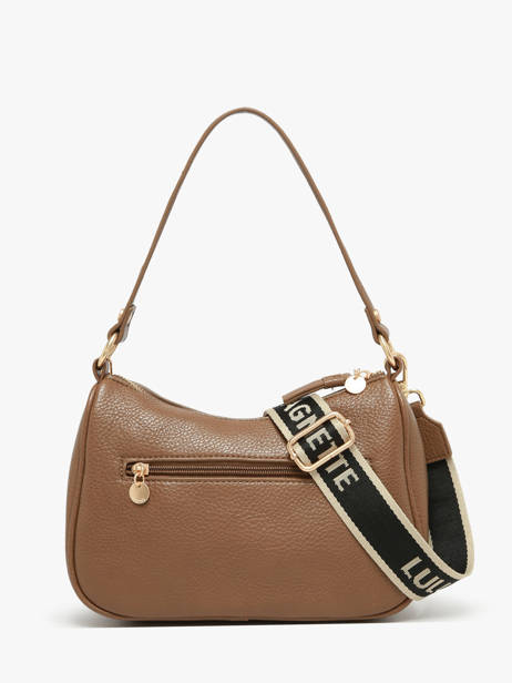 Schoudertas Pocket Lulu castagnette Beige pocket ZAHYNA ander zicht 4