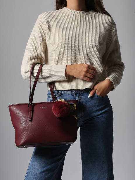 Schoudertas Grained Miniprix Rood grained F2531 ander zicht 1