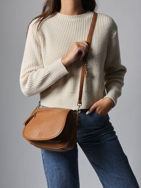 Cross Body Tas Zip Lulu castagnette Bruin zip ZAHAR ander zicht 1