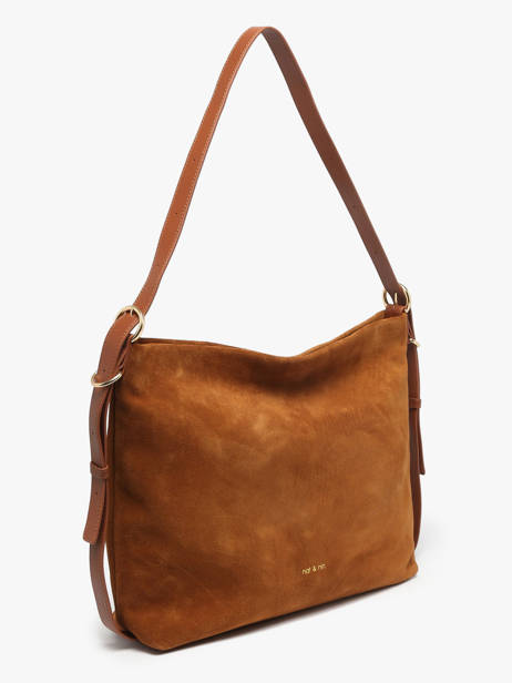 Schoudertas Moreen Suède Leder Nat et nin Bruin vintage MOREEN ander zicht 2