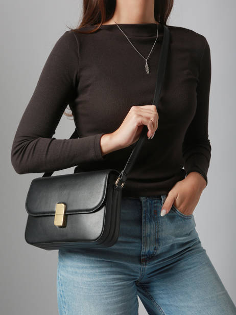 Cross Body Tas M Alice Leder Nat et nin Zwart vintage M ander zicht 1