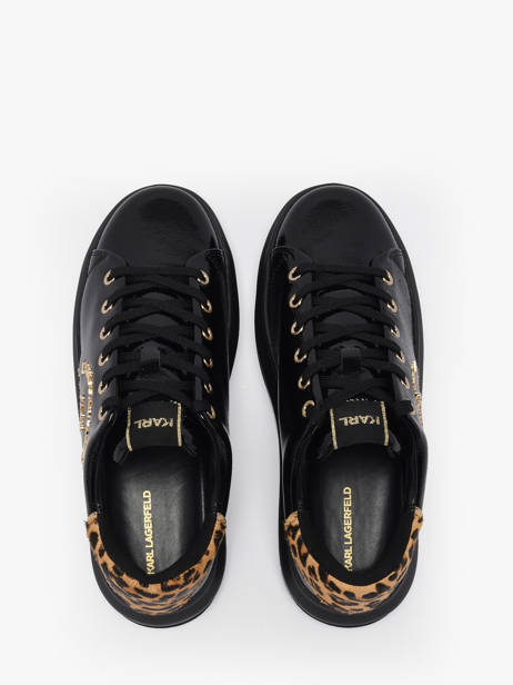 Sneakers Uit Leder Karl lagerfeld Zwart women KL62539J ander zicht 3