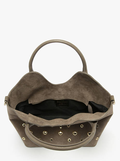 Handtassen Velvet Studs Milano Bruin velvet studs VS25092 ander zicht 2