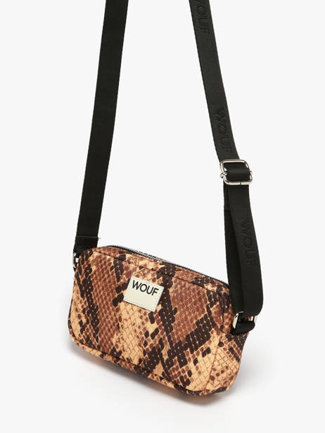 Cross Body Tas Boa Gerecycleerd Polyester Wouf Bruin boa BM250016 ander zicht 1