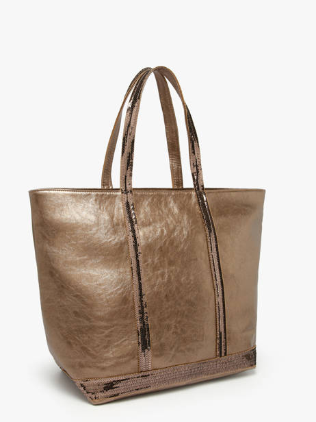 Schoudertas Cabas Vanessa bruno Goud cabas 20V40409 ander zicht 2