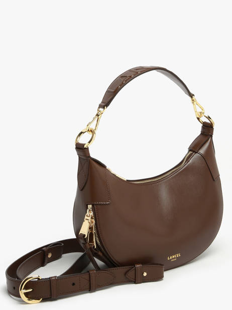 Cross Body Tas Origami Leder Lancel Bruin origami A13313 ander zicht 2