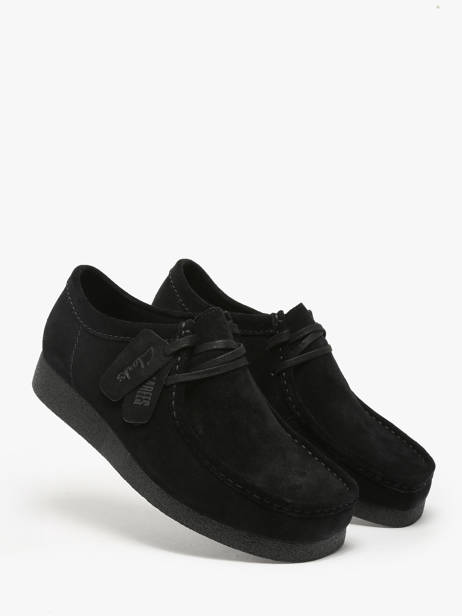 Derby Veterschoenen Wallabee Uit Leder Clarks Zwart men 26172820 ander zicht 1
