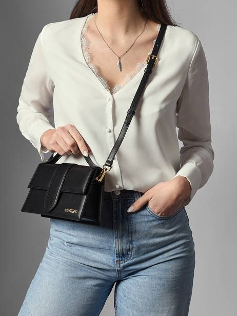 Preloved Grand Bambino Cross Body Tas Leder Jacquemus Zwart second life 1566393 ander zicht 1