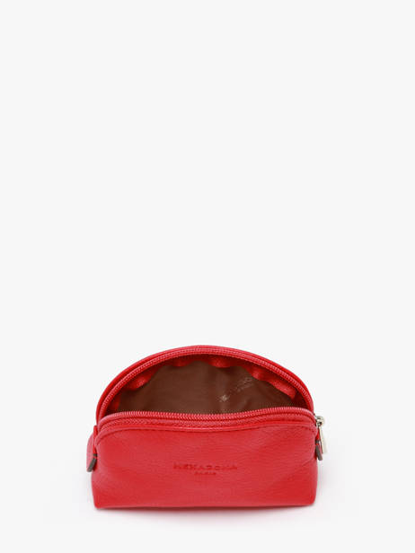 Portemonnee Confort Leder Hexagona Rood confort 460597 ander zicht 1