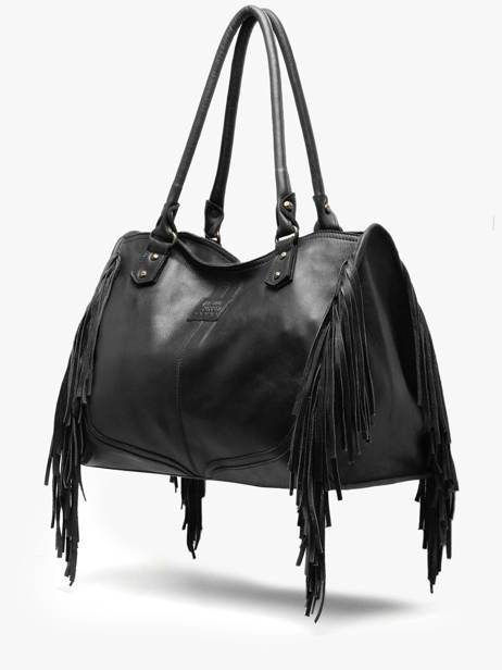 Schoudertas Dakota Leder Basilic pepper Zwart dakota BDAK31 ander zicht 2