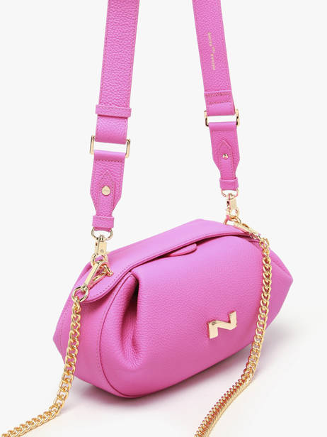 Cross Body Tas Nymphea Leder Nathan baume Roze nymphea 2 ander zicht 2