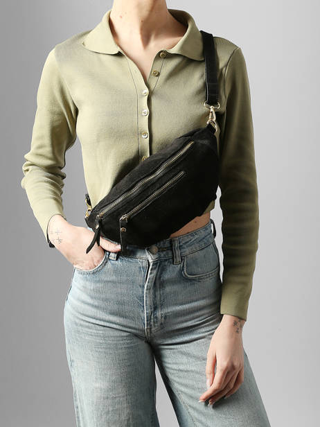 Heuptasje Leder Milano Zwart velvet VE24119O ander zicht 1