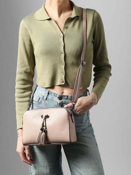 Cross Body Tas Caviar Leder Milano Beige caviar CA21101 ander zicht 1