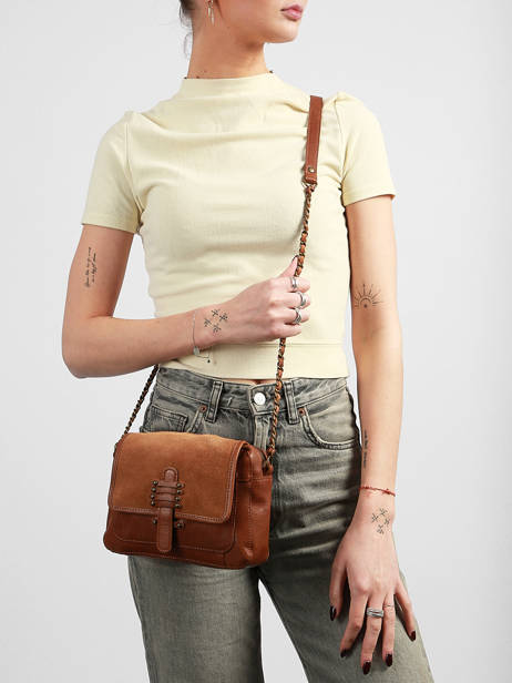 Cross Body Tas Bea Leder Pieces Bruin bea 17163626 ander zicht 1