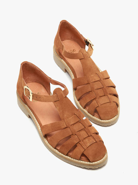 Sandalen Uit Leder We do Bruin women 45255A13 ander zicht 1