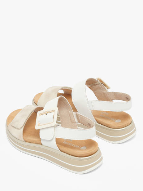 Sandalen Uit Leder Remonte Wit women 80 ander zicht 2