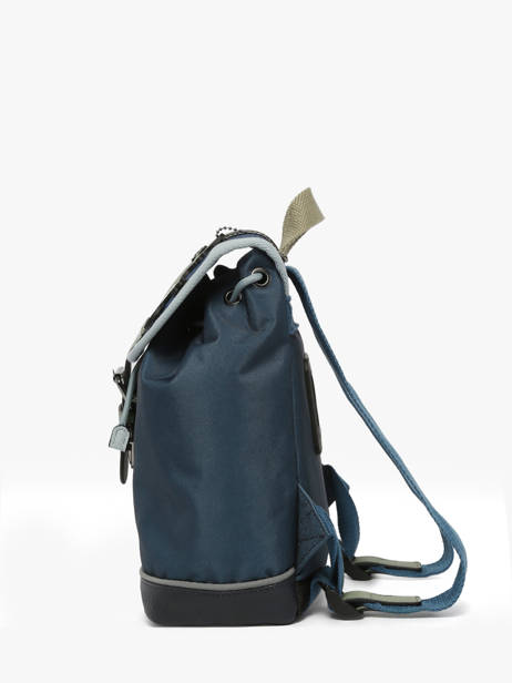 Rugzak 1 Compartiment Cameleon Blauw vintage urban PBVBSD25 ander zicht 2