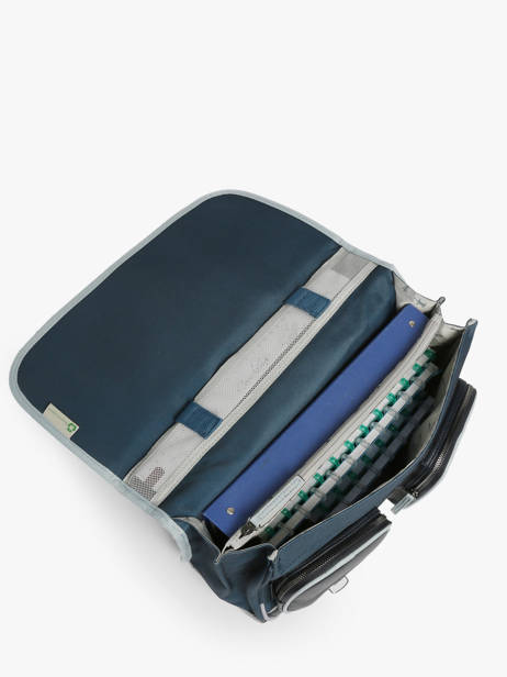 Boekentas 2 Compartimenten Cameleon Blauw vintage urban PBVBCA38 ander zicht 3