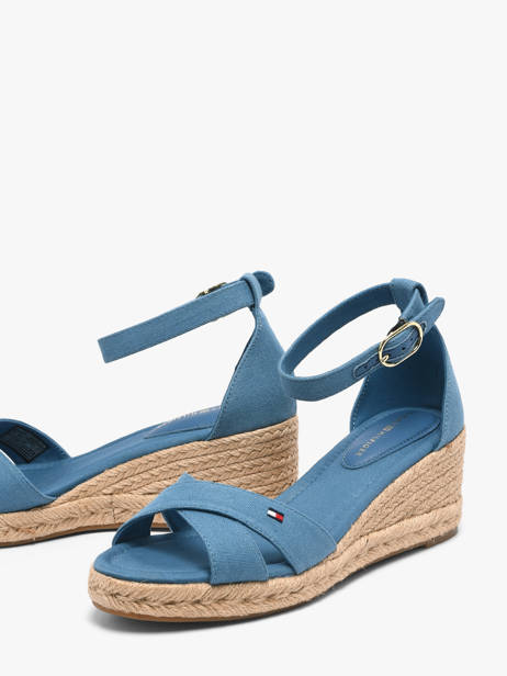 Sandalen Uit Leder Tommy hilfiger Blauw women 9332CZQ ander zicht 2